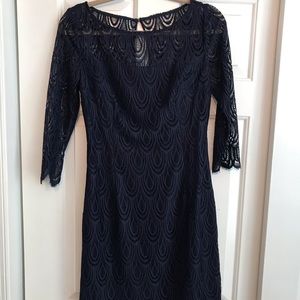 Navy Blue Lilly Pulitzer lace cocktail dress